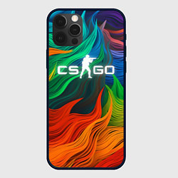 Чехол для iPhone 12 Pro Cs Go Logo Color, цвет: 3D-черный