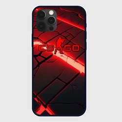 Чехол для iPhone 12 Pro CS GO red neon, цвет: 3D-черный