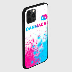 Чехол для iPhone 12 Pro DanMachi neon gradient style: символ сверху, цвет: 3D-черный — фото 2