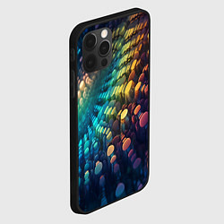 Чехол для iPhone 12 Pro Радужные блики нейроарт, цвет: 3D-черный — фото 2