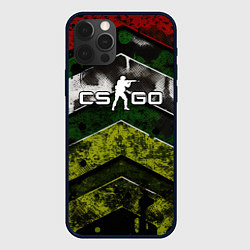 Чехол для iPhone 12 Pro CSGO абстрактный камуфляж, цвет: 3D-черный