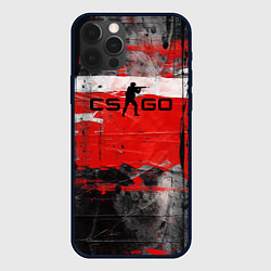 Чехол для iPhone 12 Pro CS GO краска, цвет: 3D-черный