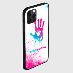 Чехол для iPhone 12 Pro Death Stranding neon gradient style, цвет: 3D-черный — фото 2