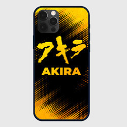 Чехол для iPhone 12 Pro Akira - gold gradient, цвет: 3D-черный