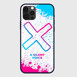 Чехол для iPhone 12 Pro A Silent Voice neon gradient style, цвет: 3D-черный