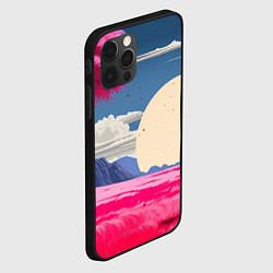 Чехол для iPhone 12 Pro Самурай в поле на закате, цвет: 3D-черный — фото 2