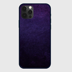 Чехол для iPhone 12 Pro Фиолетово-черный градиент, цвет: 3D-черный