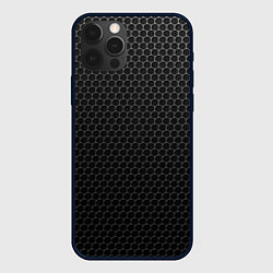 Чехол для iPhone 12 Pro Текстура кольчуги, цвет: 3D-черный