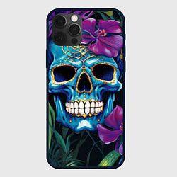 Чехол для iPhone 12 Pro Череп в джунглях, цвет: 3D-черный