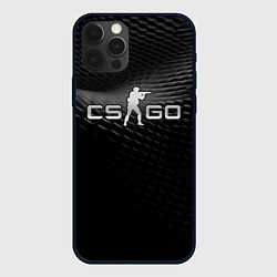 Чехол для iPhone 12 Pro CS GO black chrome, цвет: 3D-черный