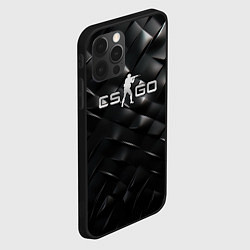 Чехол для iPhone 12 Pro CS GO black chrome, цвет: 3D-черный — фото 2