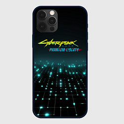 Чехол для iPhone 12 Pro Cyberpunk logo neon, цвет: 3D-черный