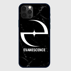 Чехол для iPhone 12 Pro Evanescence glitch на темном фоне, цвет: 3D-черный
