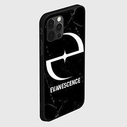 Чехол для iPhone 12 Pro Evanescence glitch на темном фоне, цвет: 3D-черный — фото 2