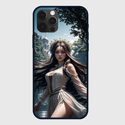 Чехол для iPhone 12 Pro Русская красивая девушка на природе, цвет: 3D-черный