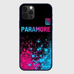 Чехол iPhone 12 Pro Paramore - neon gradient: символ сверху