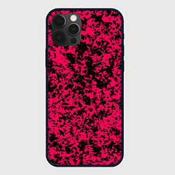 Чехол iPhone 12 Pro Ярко-розовый пятнистый
