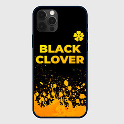 Чехол для iPhone 12 Pro Black Clover - gold gradient: символ сверху, цвет: 3D-черный