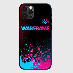 Чехол для iPhone 12 Pro Warframe - neon gradient: символ сверху, цвет: 3D-черный
