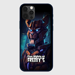 Чехол для iPhone 12 Pro Five Nights at Freddys Bonnie cyberpunk, цвет: 3D-черный