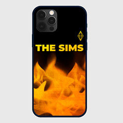Чехол для iPhone 12 Pro The Sims - gold gradient: символ сверху, цвет: 3D-черный