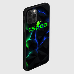 Чехол для iPhone 12 Pro CS GO green blue neon, цвет: 3D-черный — фото 2