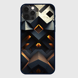 Чехол для iPhone 12 Pro Объемные конструкция, цвет: 3D-черный