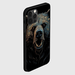Чехол для iPhone 12 Pro Мощный медведь, цвет: 3D-черный — фото 2