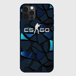 Чехол iPhone 12 Pro CS GO blue black elements