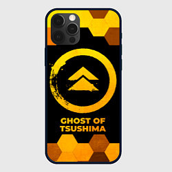 Чехол для iPhone 12 Pro Ghost of Tsushima - gold gradient, цвет: 3D-черный