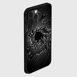 Чехол для iPhone 12 Pro Абстракция черная дыра, цвет: 3D-черный — фото 2