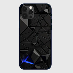 Чехол для iPhone 12 Pro Черная объемная текстура, цвет: 3D-черный