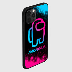 Чехол для iPhone 12 Pro Among Us - neon gradient, цвет: 3D-черный — фото 2