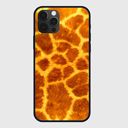Чехол для iPhone 12 Pro Шкура жирафа - текстура, цвет: 3D-черный