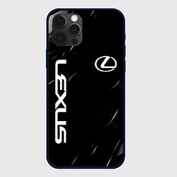 Чехол для iPhone 12 Pro Lexus - minimalism, цвет: 3D-черный