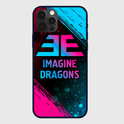 Чехол для iPhone 12 Pro Imagine Dragons - neon gradient, цвет: 3D-черный