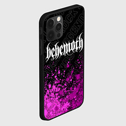 Чехол для iPhone 12 Pro Behemoth rock legends: символ сверху, цвет: 3D-черный — фото 2