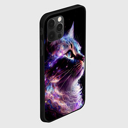 Чехол для iPhone 12 Pro Галактический кот, цвет: 3D-черный — фото 2