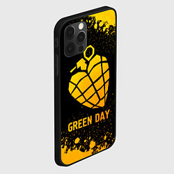 Чехол для iPhone 12 Pro Green Day - gold gradient, цвет: 3D-черный — фото 2
