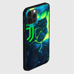 Чехол для iPhone 12 Pro Juventus green neon, цвет: 3D-черный — фото 2