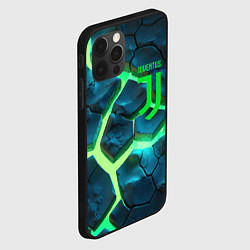 Чехол для iPhone 12 Pro Ювентус разлом зеленых плит, цвет: 3D-черный — фото 2