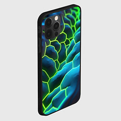 Чехол для iPhone 12 Pro Зеленые текстурные плиты, цвет: 3D-черный — фото 2