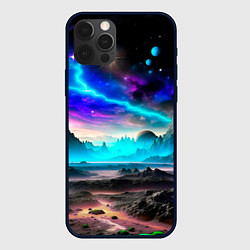 Чехол для iPhone 12 Pro Фантастическая планета космос, цвет: 3D-черный