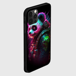 Чехол для iPhone 12 Pro Cyberpunk panda, цвет: 3D-черный — фото 2