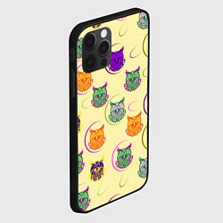 Чехол для iPhone 12 Pro Сова - разноцветные птицы, цвет: 3D-черный — фото 2