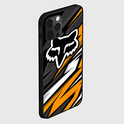 Чехол для iPhone 12 Pro Fox motocross racing - orange, цвет: 3D-черный — фото 2