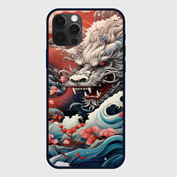 Чехол для iPhone 12 Pro Морской дракон Irezumi, цвет: 3D-черный