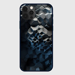 Чехол для iPhone 12 Pro Каменная текстура, цвет: 3D-черный