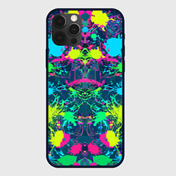 Чехол для iPhone 12 Pro Colorful blots - expressionism - vogue, цвет: 3D-черный