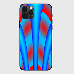 Чехол для iPhone 12 Pro Сине-красные, цвет: 3D-черный
